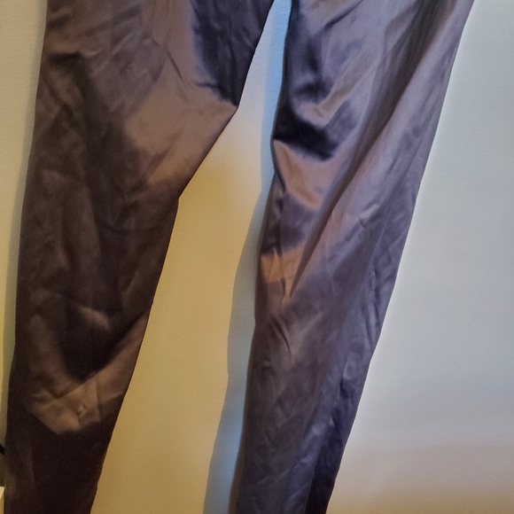 UP Grey/Silver Shiny Satin Look Dress Pants - Size S - Picture 7 of 7